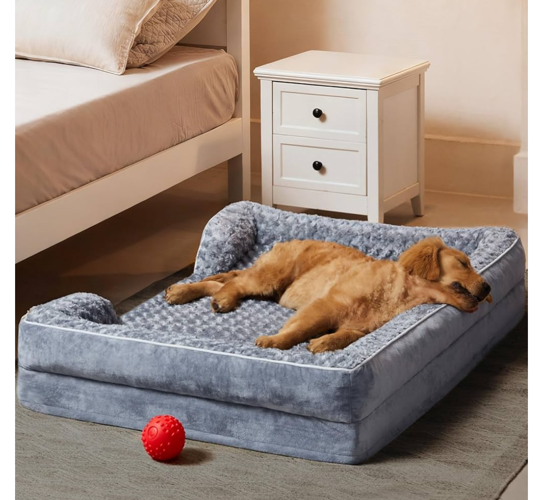 WNPETHOME Dog Beds for Large Sized Dogs, Washable Orthopedic Dog Couch Sofa Bed with Waterproof Lining & Non-Skid Bottom for Pet Sleeping