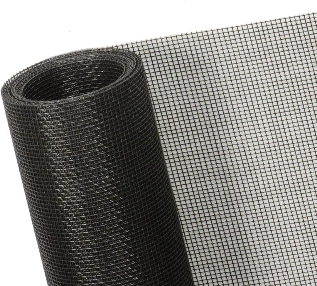 TOOLTRIZ Windows Screen and Screen Door Replacement, 48"x118" Durable Fiberglass Screen Mesh - Screen & Sliding Screen Door Repair for Patio & Window (Charcoal/Black)