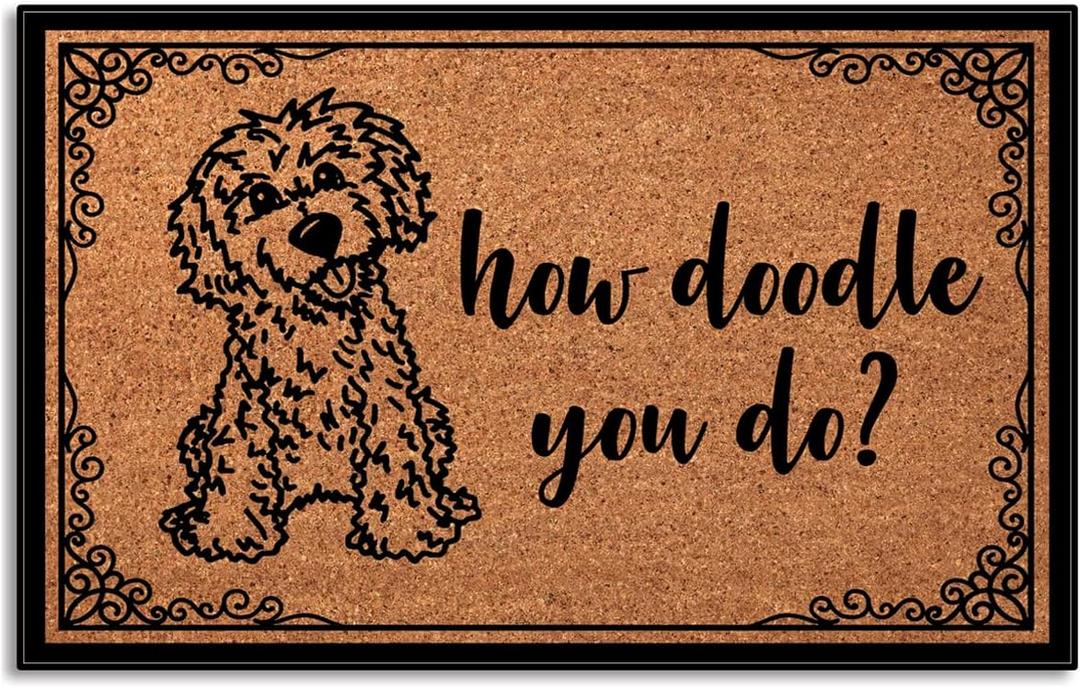 How Doodle You Do Low Profile Door Mat for Front Door Inside Door Mats for Home Entrance, Inside Front Doormat 30"X18"