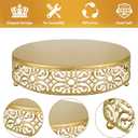 Gold Wedding Cake Stand 16 Inch, Metal Round Dessert Display Cupcake Stands for Celebration, Birthday, Party, Decor (with Cake Knife and Server Set)