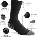 JOYNE 8 Pairs Mens Crew Work Cushion Socks Long Athletic Running Socks Workout Breathable Socks (Black)
