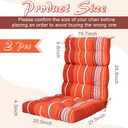 Dilunave 2 Pack Outdoor High Back Chair Cushions 46 x 22 Inch Patio Adirondack Chair Cushion Indoor Outdoor Furniture Patio Tufted Seat Accessories