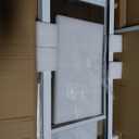 VEVOR Cat Door for Window, Adjustable to Fit Window Width 23"-28", 4 Secure Lock Modes, Aluminum Frame and High-Transparency Glass, Magnetic Closure, Weatherproof Quick-Fit Pet Door for Cats, White