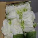 Zeyune White Artificial Wedding Roses Bulk, 8 Bouquets (56 Heads) Silk Bridal Bouquet Flowers for DIY Wedding Centerpieces Bridesmaid Decor, 17.3 Inch