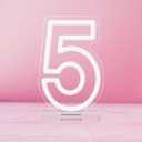 YALLOVE Neon Sign Number 5, 9.8 inches Height USB Powered Night Light-up Numbers for Birthdays Decor, Party Anniversary, Cafe Bar Decor (Small)
