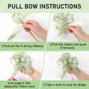 Green 8 PCS Large Pull Bows,Bow for Gift Wrapping,6 inches, Wrapping Christmas, Party Birthday Gift Wedding, Valentine's Day Decorations for Boxes or Flowers