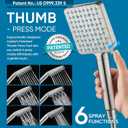Cobbe Filtered Shower Head with Handheld, High Pressure 6 Spray Mode Showerhead with Filters, Water Softener Filters Beads for Hard Water - Remove Chlorine - Reduces Dry Itchy Skin, Brushed Nickel
