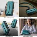 Asuwish Phone Case for Samsung Galaxy A51 4G Zipper Wallet Cover with Tempered Glass Screen Protector and Flip RFID Blocking Cash Card Holder Cell Accessories A 51 M40S 51A A515F S51 Women Girls Green