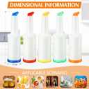 CHENGU 6 Pcs Bar Pour Colorful Juice Pouring Bottle Containers 34 oz Plastic Juice Dispensers for Bar Home Party Kitchen Supplies (White,Orange,Red,Yellow,Blue,Green)