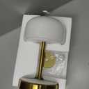 Oneach 9" Cordless Table Lamp, Gold Rechargeable Battery Operated Lamp, 3-Way Stepless Dimming Touch Lamps, Small Glass Bedside Nightstand Light for Bedroom Dining Table Living Room Shelf Decor