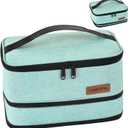HOMESPON Expandable Lunch Bag for Men Women Insulated Lunch Box Holder with Handle for Picnics Work Travel(Green)