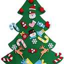 Tbrand DIY Felt Christmas Tree Gifts for Christmas Decorations Wall Hanging Christmas Tree Decorations with 26pcs Detachable Ornaments Kids Xmas Gifts Christmas