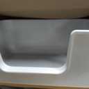Cat Litter Box with High Sides for Indoor Cats,Low Entry Open Top Cat Litter Pan for Kittens & Senior Cats,High Wall Easy Cleaning Anti-Splashing cat Litter Tray (Grey)