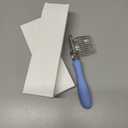 Dematting Comb for Doodles & Poodles, Dual-Sided Comb Tool for Long Curly Haired Dogs, Grooming Brush Kit for Removing Mats and Tangles, Stainless Steel, Beech Wood (Blue)