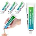 3 Pcs Silicone Adhesive Glue 3oz(85g) Soft Flesh Color Liquid Silicone Repair Glue Rubber Squeeze Tube Gap Filling Skin Color Adhesive for Repair Doll Toys Rubber Model