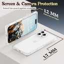 Rectangle Case Compatible for iPhone 12 Pro, Full Camera Protection & Reinforced Corners TPU Cushion Clear Cover, Shockproof Silicone Phone Case for Women Girls (iPhone 12 Pro, Clear)