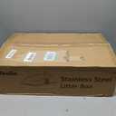 2 Pack XL Stainless Steel Litter Box with High Sides for Large Cat