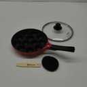 Hawkins Nonstick Appe Pan with Glass Lid, 12 Cups, Diameter 22 cm, Black, Cast Aluminium, Red
