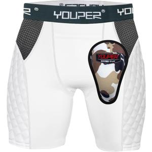 Youper Youth Elite Padded Baseball Sliding Shorts w/Soft Athletic Cup (Small)