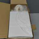 LIHOMR Gift Bags 8.25" x5.9 x3.15 100Pcs White Kraft Paper Bag with Handles for Small Business Christmas Bulk, Wedding, Party Favor, Shopping, Lunch, Halloween Trick-or-Treat Bags