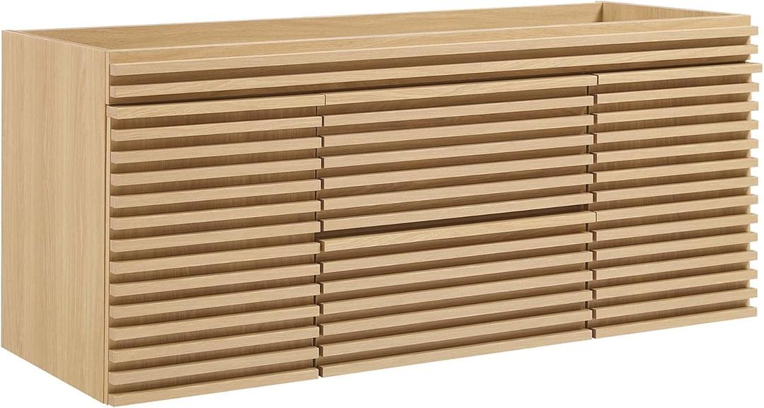 Modway Render 48" MDF and Particleboard Bathroom Vanity Cabinet - Oak