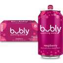 bubly Sparkling Water, Raspberry, Zero Sugar & Zero Calories, 12 Fl Oz Cans (Pack of 8) (EXP 08/10/26)