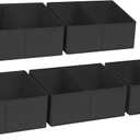 DIMJ Trapezoid Storage Bins for clothes - 5 Packs Closet Organizers and Storage Baskets, Foldable Closet Baskets with Handles and Divider, Closet Storage Bin Toybox for Shelves Living Room Bedroom