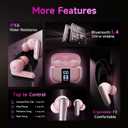 App1e AIRP0Ds Pro Alternative Wireless Ear Buds, Studio-Quality, Deep Bass, Enhanced Audio Clarity, Bluetooth 5.4 Earbuds, ENC Noise Cancelling Call, Secure Fit Memory Foam Tips, IPX6 Waterproof(Pink)