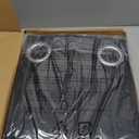 Amazon Basics Faux Linen Blackout Curtains for Bedroom and Living Room, 2-Piece Set with Grommets, 52" W x 84" L, Black