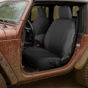 GIANT PANDA Waterproof Ultradura Full Set Seat Covers for Wrangler JL 4 Door Sahara Sport Rubicon Unlimited Willys 2018 2019 2020 2021 2022 2023 2024 2025 with Rear Cup Holder,Tear Resistant(Black)