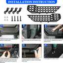 Z8 Metal Front Door Storage Box Pockets Fit Jeep Wrangler JL JLU 4XE 2018-2024 & Gladiator JT 2020-2024 Interior Door Side Insert Organizer Molle Panels Expansion Accessories(Not Fit Power Seats)