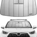 Windshield Sun Shade for Toyota Highlander 2020-2025,Deluxe Front Windshield Sunshade,6 Layers Sun Shield,Accordion Fold (gray-safeguard)