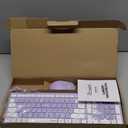 Wireless Keyboard and Mouse Combo, Full-Sized Wireless Keyboard and Adjustable DPI Mouse, 2.4GHz USB Receiver, Silent Keyboard and Mouse for PC, Windows, MAC, Desktop, Laptop(Purple)