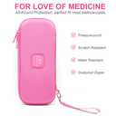 PROHAPI Hard Stethoscope Case, Large Stethoscope Carrying Case with ID Slot, Compatible with 3M Littmann/ADC/Omron/MDF Stethoscope Includes Mesh Pocket for Nurse Accessories (Sakura Pink)