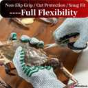 HandLove Cut Resistant Gloves, 100% Food Contact Safe, CE Level 5 Premium Protective Cutting Gloves (X-Large, Green)