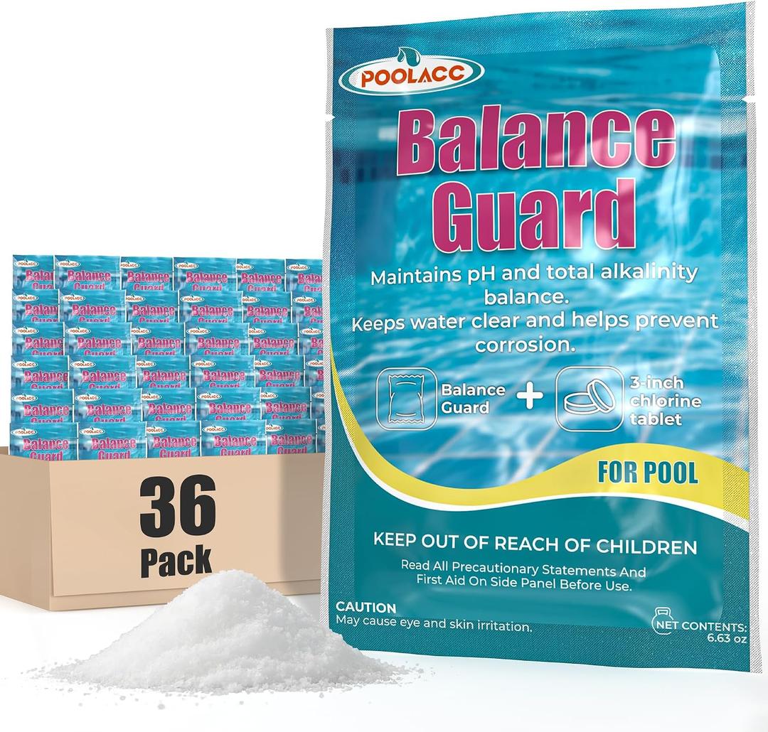 15lbs Balance Guard & Alkalinity & pH Maintenance for Swimming Pool, 6.63oz * 36