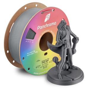 Polymaker Panchroma PLA Steel Grey 3D Printer Filament, 1.75mm, 1kg Spool, Easy to Print, High Speed Printing, Tangle Free, AMS Compatible, Perfect for Toys, Decor, Miniatures, Models & Cosplay