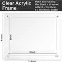 8 Pcs Acrylic Picture Frame 8 x 10'' Floating Certificate Frame, Silver