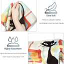Mid Century Modern Cats Kitchen Towels Decorative Set 2 Pack Absorbent Retro Hand Towels Cute Black Cat Tea Towel Dish Towels for Kitchen Bathroom Home Decorations 16"x 28"