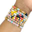 Clay Beads Bracelets DIY Craft Kit - Birthday Beads Jewelry Making Set - I Love Grandparents DIY Craft Gift Supplies Party Favors Decorations