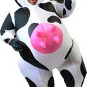 Spooktacular Creations Inflatable Cow Costume Adult, Halloween Blow up Outfit, Cow Inflatable Suit for Cosplay Themed Parties (X-Large(75In))