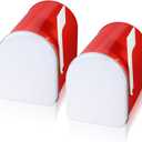 Tandefio 2 Pcs 5'' x 3'' Tinplate Mailbox Toy Valentines Mini Tin Small Decorative Mailbox DIY Craft Gift for Boys and Girls Greeting Card Exchange Christmas Prize Supply(Red)