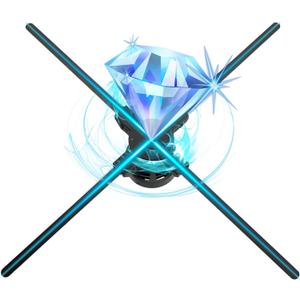 3D Hologram Fan,27.5 Inch 3D Hologram Led Fan Projector 2000*1444PX Resolution 832 LED Beads, Holographic Fan Advertising Support APP+Remote+Bluetooth Audio+Splicing,for Store ,Halloween,Christmas