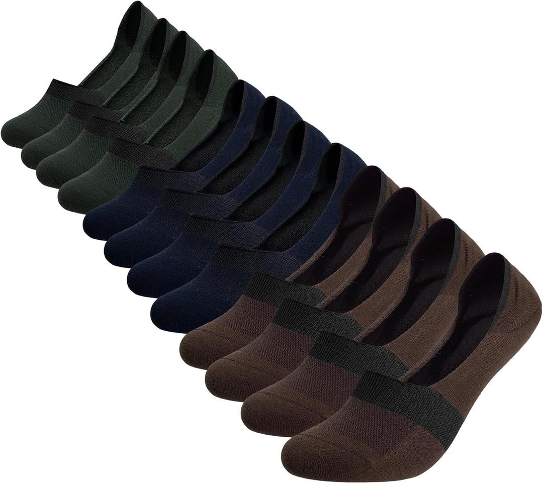 2 x COOLMATE GLOBAL 6 Pack No Show Men Socks, Low Cut Ankle Sock Moisture Wicking