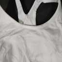 ATTRACO Women Ribbed Workout Crop Tops with Built in Bra Yoga Racerback Tank Top Tight Fit, White, Small