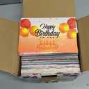104 Unique Birthday Card Bulk, Assorted Birthday Card Box with Envelopes, Matching Stickers Greeting Card with Blank Inside - 4 x 6 Inch Perfect to Send Warm Birthday Wishes to Family Business Friends