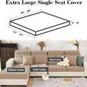 Soothing Home Sofa Covers, Sofa Hero Covers for Couch, Couch Cushion Covers, Sofa Covers Washable Sectional Couchs Covers Stretch Slipcovers for Pets (Khaki,Extra Large Single Seat Cover)