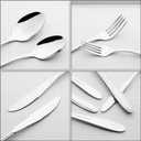 Hespama 60 Pieces Silverware Set Service for 12, Stainless Steel Kitchen Flatware