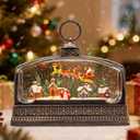 Large Christmas Snow Globes Christmas Lantern, Musical Snowglobes with 8 Songs 6H Timer Dual Power, Snow Globe Lighted Christmas Decorations Indoor Xmas Ornament Snowglobe Bronze 9.25"