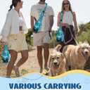 Toykee Portable Dog Water Bottle Carrier Bag for PupFlask 27oz - Travel Bottle Purse with Phone Pocket Strap, Pet Water Bottle Holder Cover Sling for Easy Walking Hiking (No Water Bottle) (Blue Marble)